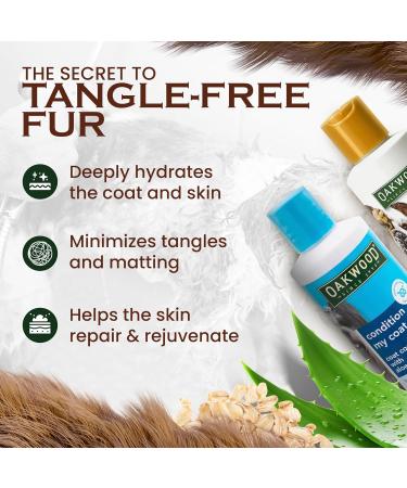 Oakwood Natural Aloe Vera Coat Conditioner & Tearless Oatmeal Shampoo for Pets - Hypoallergenic Grooming Set for Dogs & Cats - Relieves Dry Skin Itching & Detangles - Buy Online on SooperMarket.com
