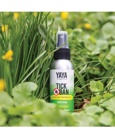 TICK BAN Yaya Organics All Natural Extra Strength Tick Repellent - DEET Free 4oz Spray - Buy Online on SooperMarket.com