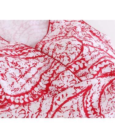 ZUMIY Maternity Nursing Top | Cotton V-Neck Shirt for Breastfeeding | Double Layered Tank | S Black+Red Printing | 2-Pack - Buy Online on SooperMarket.com