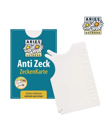 ARIES ZK1 tick card for humans dogs and cats - practical pocket size 6 x 9 cm 1 piece (1 pack)