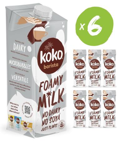 Koko Barista 6 x 1L | Foamable Delicious Plant Based Barista Milk | Ambient Long Life | Allergen Free | Healthy & Vegan | Sustainably Grown Farmed and Produced | No Monkey Business - Buy Online on SooperMarket.com