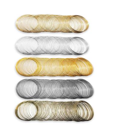 500 Loops Jewelry Wire Memory Beading Wire Steel Memory Wire Cuff Bangle Bracelet for Jewelry Making Supplies Art Creation Bracelet Necklace DIY Crafts Making Jewelry Making Dolls