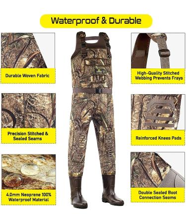 DRYCODE Waders for Men with Boots  Waterproof Neoprene Chest Waders for Women  Duck Hunting/Fishing Waders M10 Reed Grass - Buy Online on SooperMarket.com