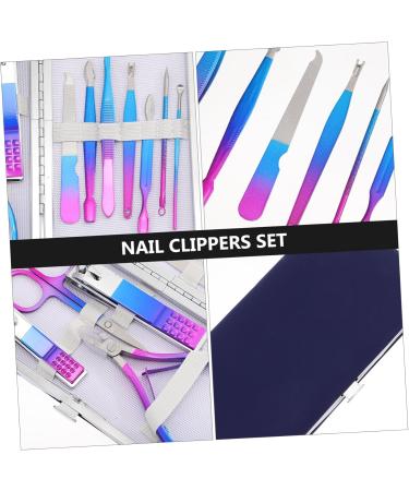 minkissy 1 Set Nail Set Travel Pedicure Kit Pedicure Care Tools Nail Scissors Grooming Kit Metal Manicure Kit Nail Polish Remover Tool Manicure Grooming Tool Cosmetic Olecranon Pu Leather - Buy Online on SooperMarket.com
