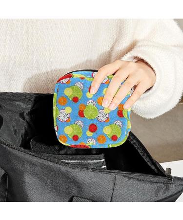 Anna Cowper Fruits Pattern Menstrual Cup Pouch - Portable Period Bag for Women and Teen Girls (1Pc, Multi-colored) - Buy Online on SooperMarket.com