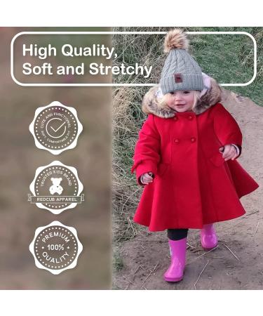 RED CUB Toddler Baby Winter Bobble Hat Beanie Pom Pom | Boys Girls Acrylic Kids Beanies | Soft Knit 12-36 Months 12-3 Years Trendy Grey - Buy Online on SooperMarket.com