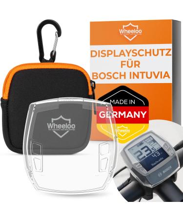 Wheeloo E-Bike Display Protection Set for Bosch Intuvia Display I Protection against water and dust I Transparent and waterproof I display protective cover EBIKE accessories Display protection with wet pocket