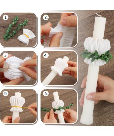 Bofunx Drop Catcher Paper - Drip Protection for Christening Communion & Wedding Candles (3-6 cm Diameter) - Buy Online on SooperMarket.com