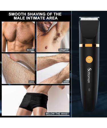 SCTTOMON 3-in-1 Waterproof Men's Body Razor & Ball Trimmer - Wireless Inguinal & Nose Hair Groomer - Buy Online on SooperMarket.com