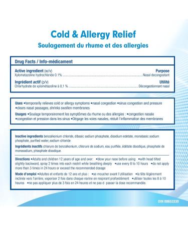 Otrivin Nasal Spray Cold & Allergy Medication Nasal Decongestant Original Formula 30 mL - Buy Online on SooperMarket.com