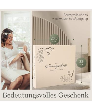 Pregnancy Diary & Photo Album - Perfect Gifts for Expecting Moms | Self-Shaping Journey in Linen - Buy Online on SooperMarket.com