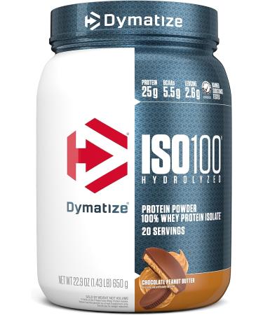 Dymatize ISO100 Hydrolyzed Protein Powder Gourmet Vanilla High Protein Powder 100% Whey Isolate Protein Powder 25g of Protein Gluten Free 20 Servings & ISO100 - Chocolate Peanut Butter 20 srv - Buy Online on SooperMarket.com