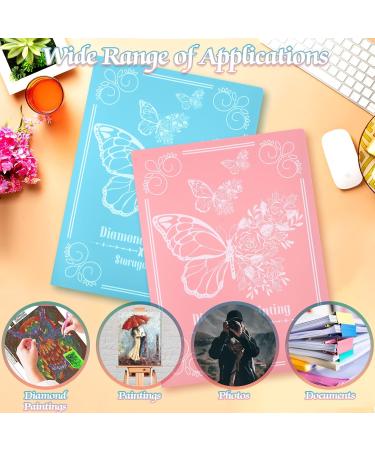 ZYNERY 2 Pack A3 Diamond Painting Storage Book | 60 Pages Art Portfolio for 12x16 inch Diamond Painting | Large Art Folder in Pink and Blue - Buy Online on SooperMarket.com