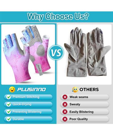 PLUSINNO UPF50+ Sun Gloves for Kayaking, Hiking, Paddling - Pink S/M - Buy Online on SooperMarket.com