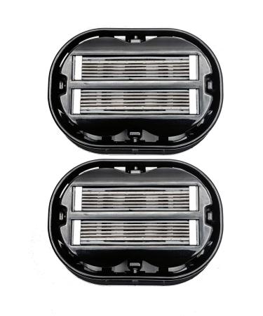 2X Classic Omnishaver - Black - The Fastest Way to Shave Head, Legs, Arms, Body | an Alternative to Disposable Shaving Razors Self Cleans & Strops During Use with Durable Blade | Bald Shaver for Men Pack of 2 Black
