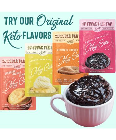 SWEET LOGIC Keto Mug Cake Mix | 3-4g Net Carbs | One Minute Easy Baking | Gluten-Free, Sugar-Free Dessert | 4 Pack Variety - Buy Online on SooperMarket.com