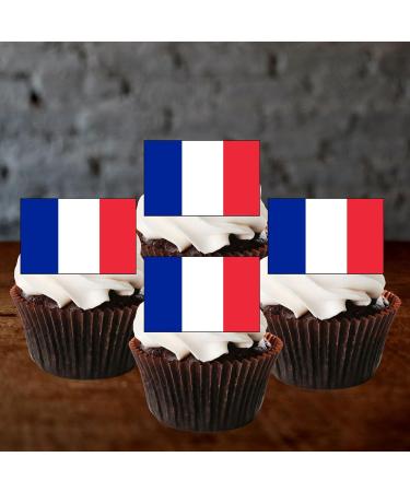 50 French Flag Cupcake Toppers France Flags Edible French Flags Flags of The World Cake Decorations Eurovision Party Decorations France Decorations Paris Decorations Paris Cake Eiffel Tower - Buy Online on SooperMarket.com