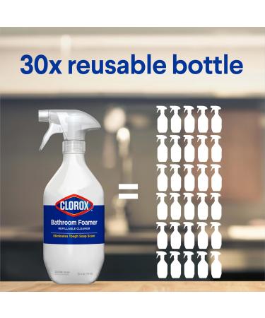 Clorox Bathroom Foamer Cleaner - Refillable Fresh Scent 1.13 Fl Oz - Household Essentials for a Sparkling Clean Home - Buy Online on SooperMarket.com