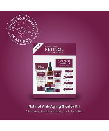 Retinol Anti-Aging Starter Kit: Cleanse, Treat, Repair, Hydrate - Travel size for a Youthful Glow! - Buy Online on SooperMarket.com