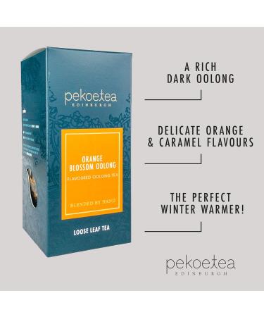 PekoeTea Edinburgh Orange Blossom Oolong Tea - Taiwanese Luxury Blend - 50g Loose Leaf/Teabags - Hot and Ice Tea - Buy Online on SooperMarket.com