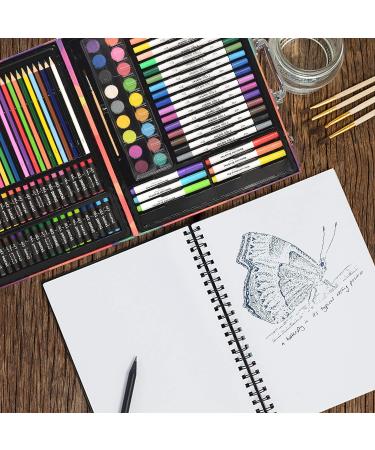 Darnassus 132-Piece Art Set Deluxe Professional Color Kit for Kids & Adults | Portable Case | Pink - Buy Online on SooperMarket.com