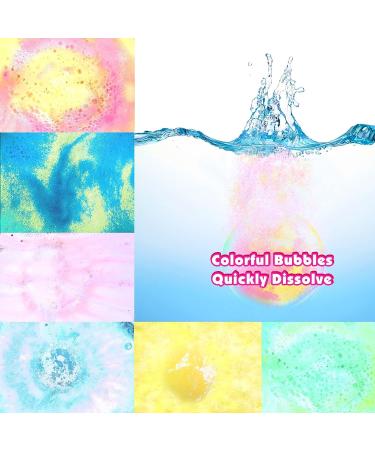 Organic Bubble Kids Bath Bombs with Surprises - Set of 6 | Safe & Natural Gifts for Girls 4-9 Years Old | Includes Bracelets and Rings Toys | Easter Basket Stuffers - Buy Online on SooperMarket.com