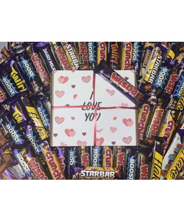 I LOVE YOU Present pick n mix The Cadburys sweet selection Chocolate Box sweet Hamper Present gift for Mothers Day Easter - Buy Online on SooperMarket.com