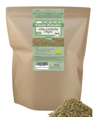 real Greek organic oregano |Direct & Friendly |Origanum vulgare ssp.Hirtum |Also as a tea |dried dried (500 gr) 500 g (1 Pack)