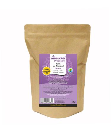 Wiezucker Premium birch sugar from Finland xylitol made from hardwoods - no corn 1 pack (1 x 1 kg) Single