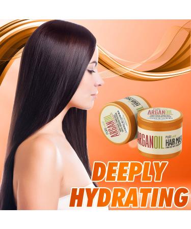 Pure Nature Lux Spa Moroccan Argan Oil Hair Mask - Sulfate-Free Deep Conditioner for Dry, Damaged Hair - Split End Moisturizer and Hydrating Treatment - Buy Online on SooperMarket.com