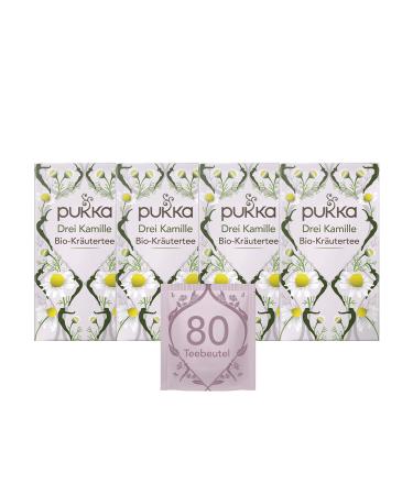 Pukka |Organic herbal tea "three chamomile" |African Egyptian and European Chamomile |For moments of calm |4 pack |80 tea bags