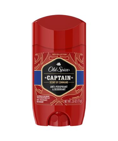 Old Spice Red Collection Captain Scent Invisible Solid Anti-Perspirant and Deodorant for Men 2.6 Oz.