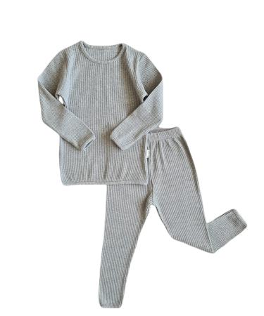 DreamBuy 20 Colours Ribbed Pyjama/Tracksuit/Loungewear Unisex Boys And Girls Pyjamas Baby Clothes Pyjamas For Women And Mens Pyjamas 1-2 Years Dove Grey