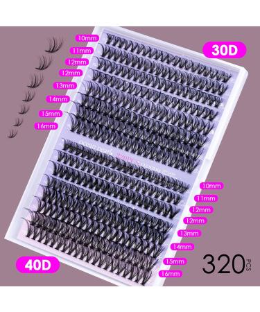 DIY Lash Extension Kit - 320 Pcs Natural Individual Lashes (10-16mm) with C/D Curl Glue & Tools for Home Use | Perfect for Beginners - Buy Online on SooperMarket.com