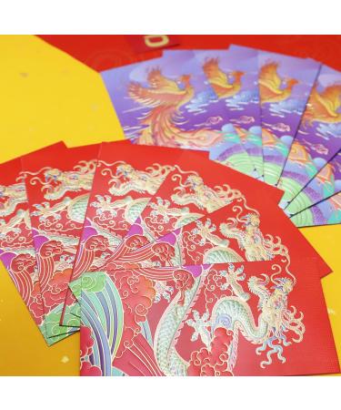 CAPART Chinese New Year Red Envelops 2024 Bulk Chinese Hongbao Long Feng (08 Large 12) 08 LF Large 12 - Buy Online on SooperMarket.com