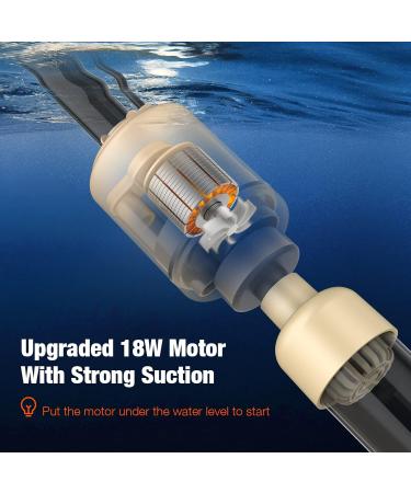 Bedee 6-in-1 Aquarium Gravel Cleaner & Siphon Filter Set - Adjustable Flow Control, DC 12V 18W - Beige - Buy Online on SooperMarket.com