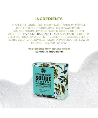 Yves Rocher Gentle Shampoo Bar - Chamomile for All Hair Types | 60g - Eco-Friendly Hair Care - Buy Online on SooperMarket.com