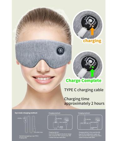 Ewarmer Cordless Rechargeable Heated Eye mask for Dry Eyes - Stye Eye Treatment Warm Compress Relieve Blepharitis Pink Eye Hot Compress Therapy Mask Steam Eye Mask with Sound Reminder (Grey) Gray - Buy Online on SooperMarket.com