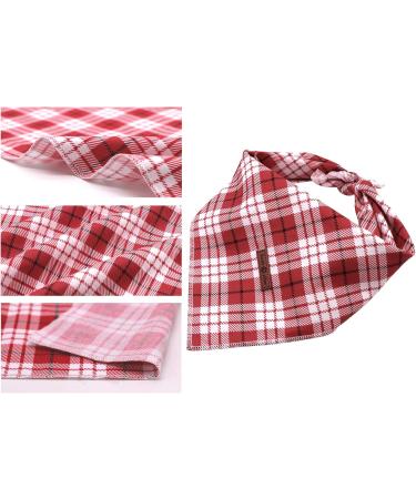 Lionet Paws Bandana for Dogs | Triangular Headscarf & Towel | Red Checked Design | Fits Small to Large Dogs - 1 Pack - Buy Online on SooperMarket.com