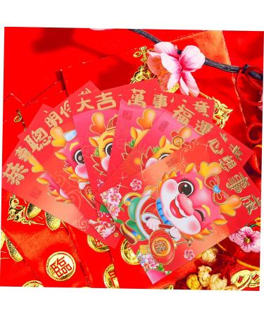 MAGICLULU 60pcs Year of The Dragon Red Envelope Money Gift Cash Packets Chinese Red Packets Money Pocket Spring Festival Red Pocket Lunar New Year Envelopes Gift Bag Chinese Style Paper - Buy Online on SooperMarket.com