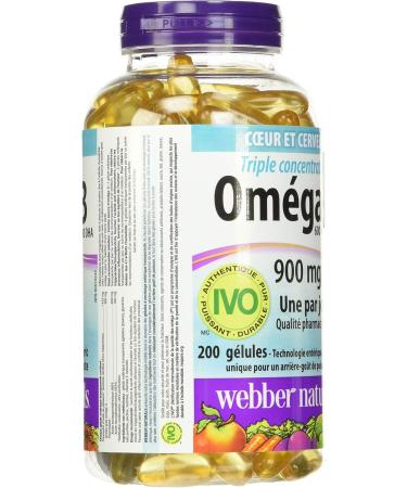 Webber Naturals Triple Strength (Omega 3) 900 Mg 200 Softgels 200 Count - Buy Online on SooperMarket.com