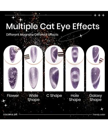 Reflective Cat Eye Gel Polish - 6 Magnetic Colors | Manicure Soak Off UV Gel 038 - Buy Online on SooperMarket.com