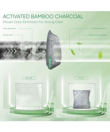 Activated Charcoal Odor Absorber - 6 Pack Nature Deodorizer for Shoes Bamboo Charcoal Air Purifying Bags Fresh Sneakers & Moisture Remover - Buy Online on SooperMarket.com