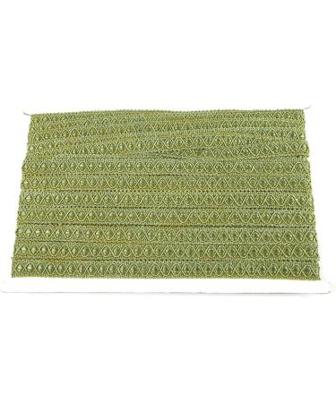Hedonghexi Gimp Braid Trim - 0.59 Inch Gold Silver Upholstery Fabric Trim - 10 Yards for Sewing, Crafts, Costume, Home Decor - Green - Buy Online on SooperMarket.com