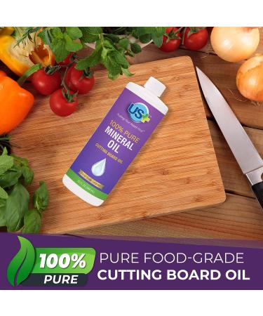 32oz US+ 100% Pure Mineral Oil - Food-Grade Cutting Board Oil for Butcher Blocks, Countertops & More - Buy Online on SooperMarket.com