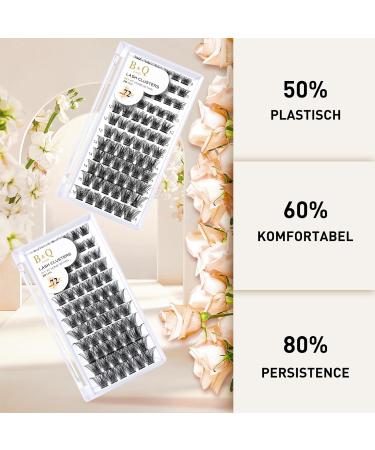 72 PCs B&Q DIY Individual Eyelashes - Reusable Fluffy Wispy for Beginners | Eyelash Extensions at Home (NM C-12 mm) - Buy Online on SooperMarket.com