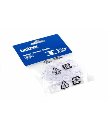 Brother Sewing and Embroidery Bobbins 10-Pack, SA156,Clear