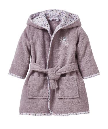 Vertbaudet girls baby bathrobe Flower Magic Oeko-Tex 86 violet