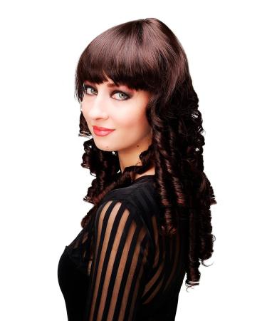 Buy WIG ME UP Lady's Baroque Colonial Style Wig Corkscrew Curls in Brown Mix Mahogany | Gothic Lolita YW60590-2T33 - International Shipping Available - Buy Online on SooperMarket.com