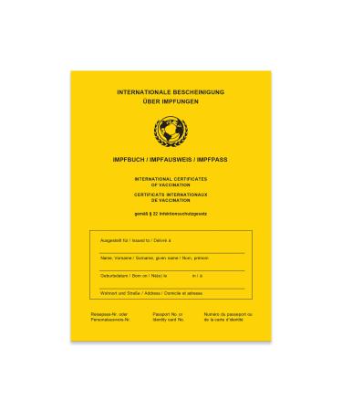 Vaccination certificate/vaccination book/vaccination card - 2024 - International certificate of vaccination in yellow